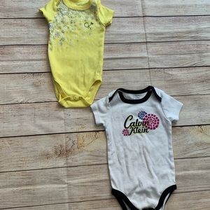 Lot of 2 Calvin Klein Girls One Pieces